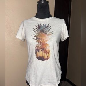 Old Navy Pineapple White Tee